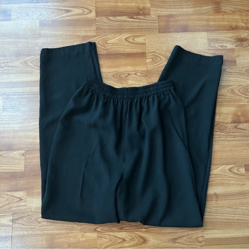 3/$20 Christina 100% Silk black pants slacks - Picture 6 of 7